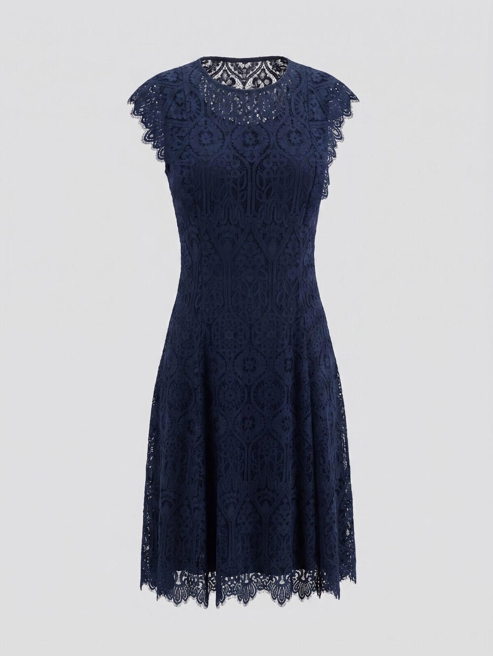 Tahari Arthur S. Levine Navy Blue Lace Dress Size 14
